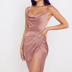 Damen Abendkleid mit Drapierung R&B