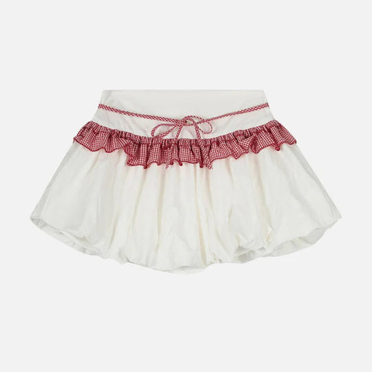 Damen Rüschenrock mit hoher Taille und verspielten Details R&B