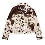 Damen Steppjacke im Cowprint Design mit klassischem Schnitt R&B