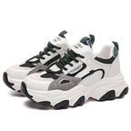 Damen Sportliche Chunky Sneakers mit atmungsaktiver Mesh-Oberfläche und rutschfester Sohle R&B