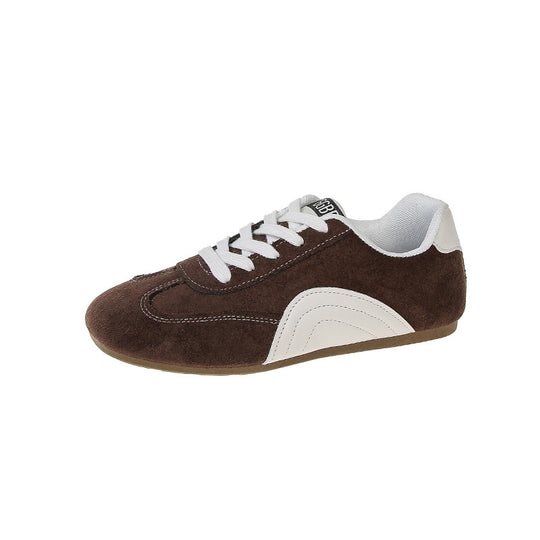Damen sportliche Sneakers mit hochwertigem Wildleder-Obermaterial und flexibler Sohle R&B