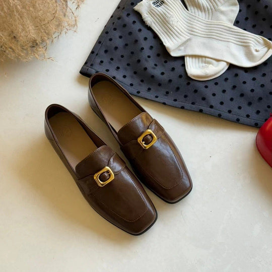Damen Elegante Businessslipper mit dekorativem Schnallenverschluss R&B