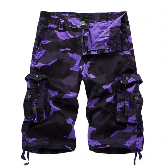 Herren taktische Cargoshorts mit multifunktionalen Taschen und verstellbarem Kordelzug R&B