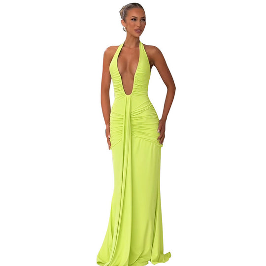 Damen Elegantes Wickelkleid mit tiefem V-Ausschnitt und raffinierten Drapierungen R&B