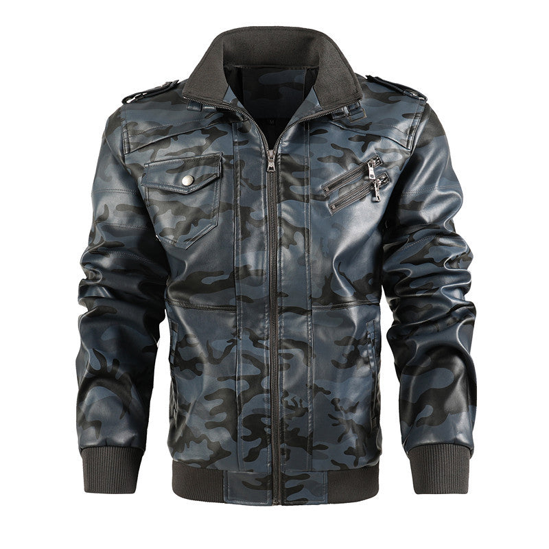 Herren camouflage Freizeitjacke mit stylischen Reißverschlusstaschen R&B