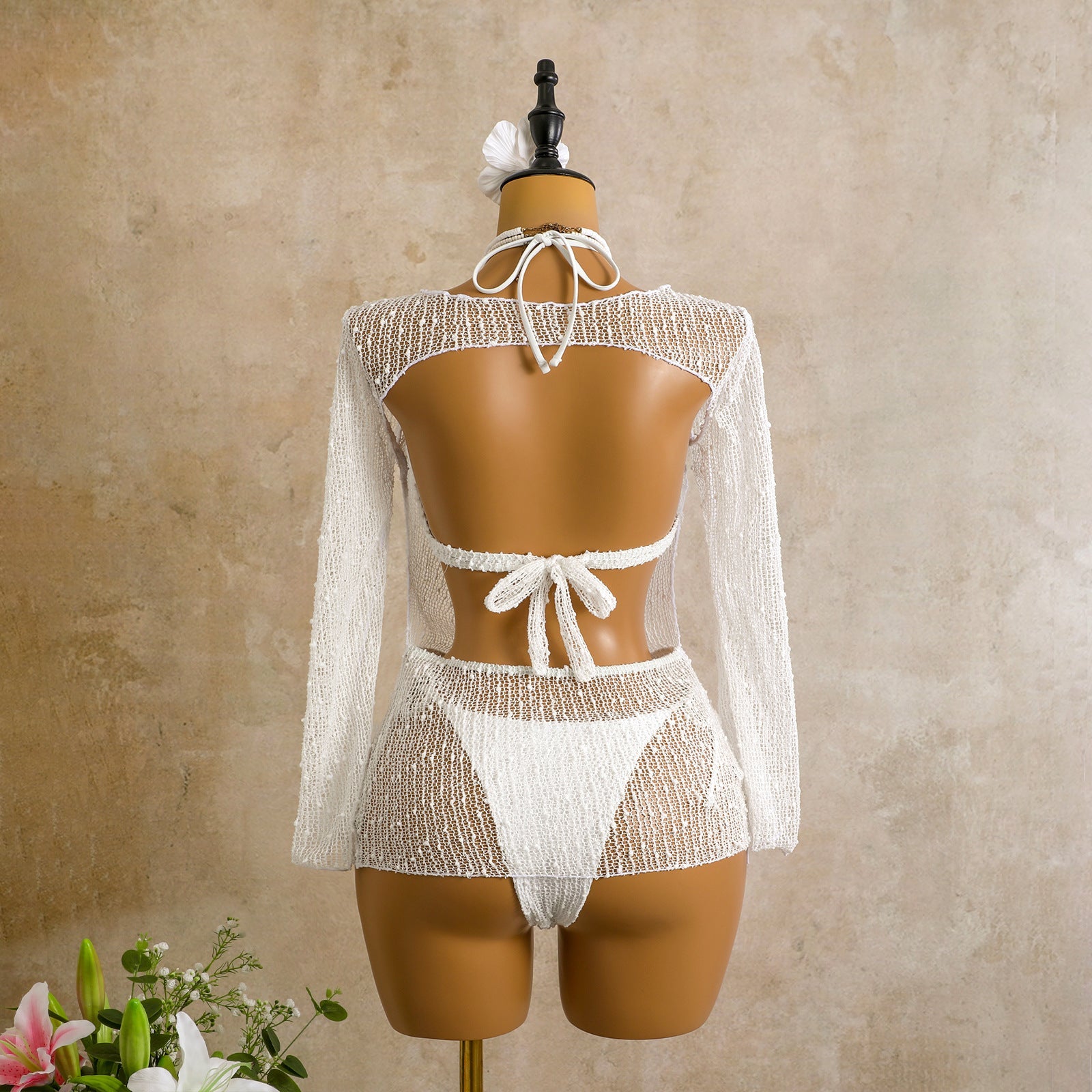 Damen Transparente Badekleid R&B