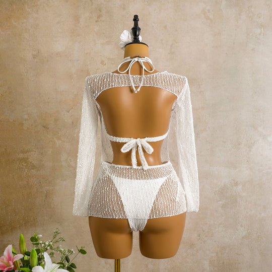 Damen Transparente Badekleid R&B