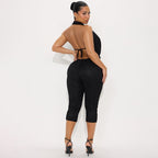 Damen Figurbetonender Body mit tiefem Ausschnitt R&B