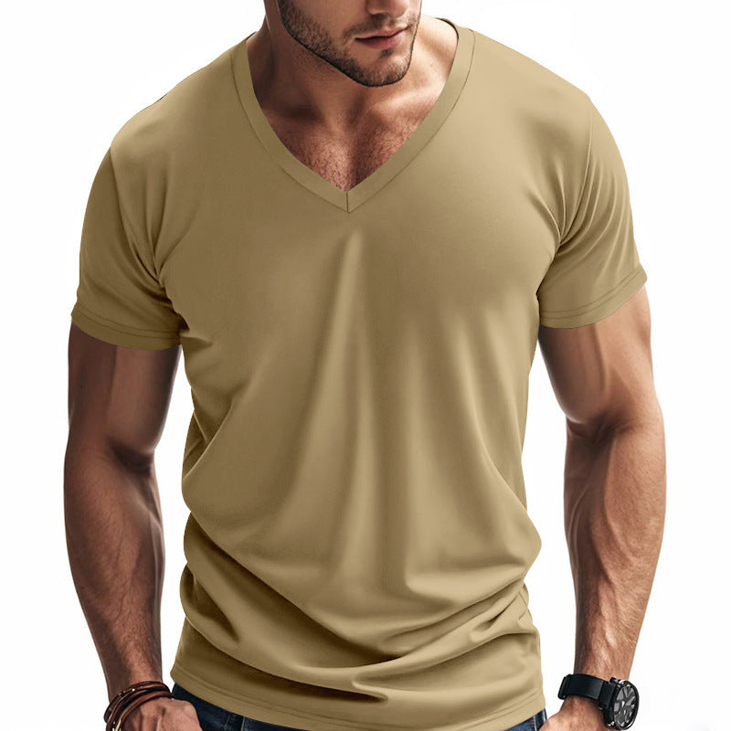 Herren Funktions-T-Shirt mit V-Ausschnitt aus atmungsaktivem Material R&B