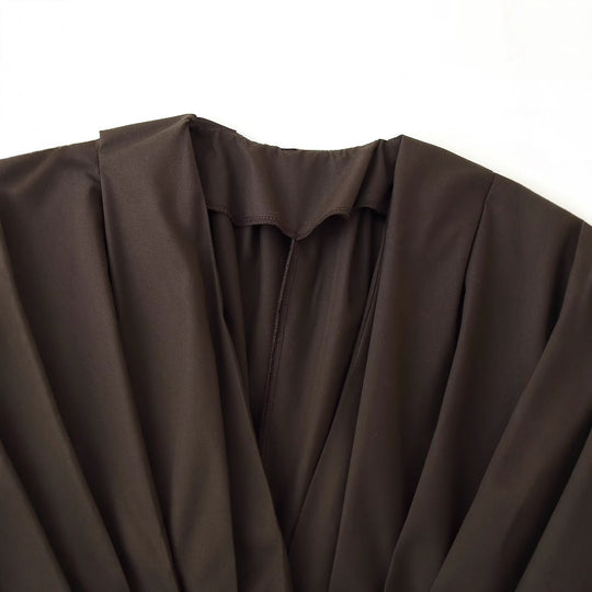 Damen Midikleid mit taillierbarem Bindegürtel und elegantem V-Ausschnitt R&B
