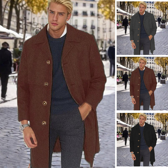 Herren eleganter Wollmantel R&B