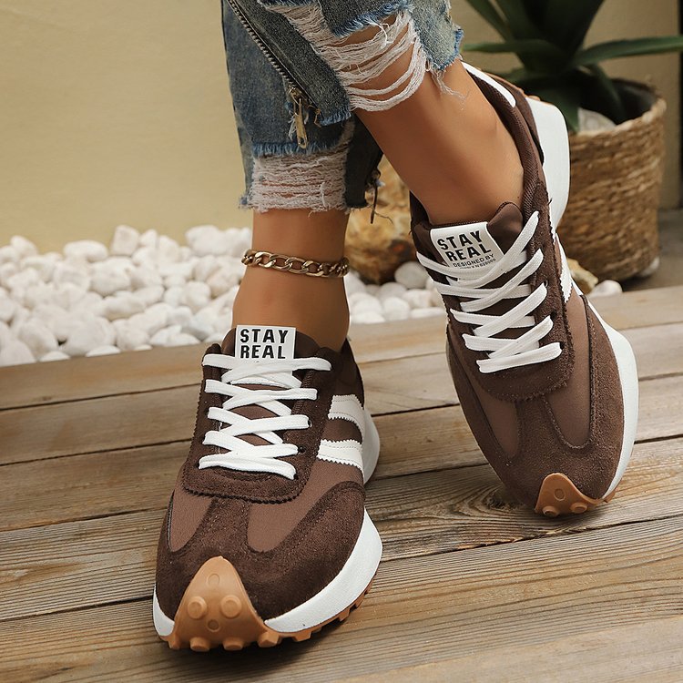 Damen Sportliche Retro-Sneaker mit rutschfester Sohle R&B