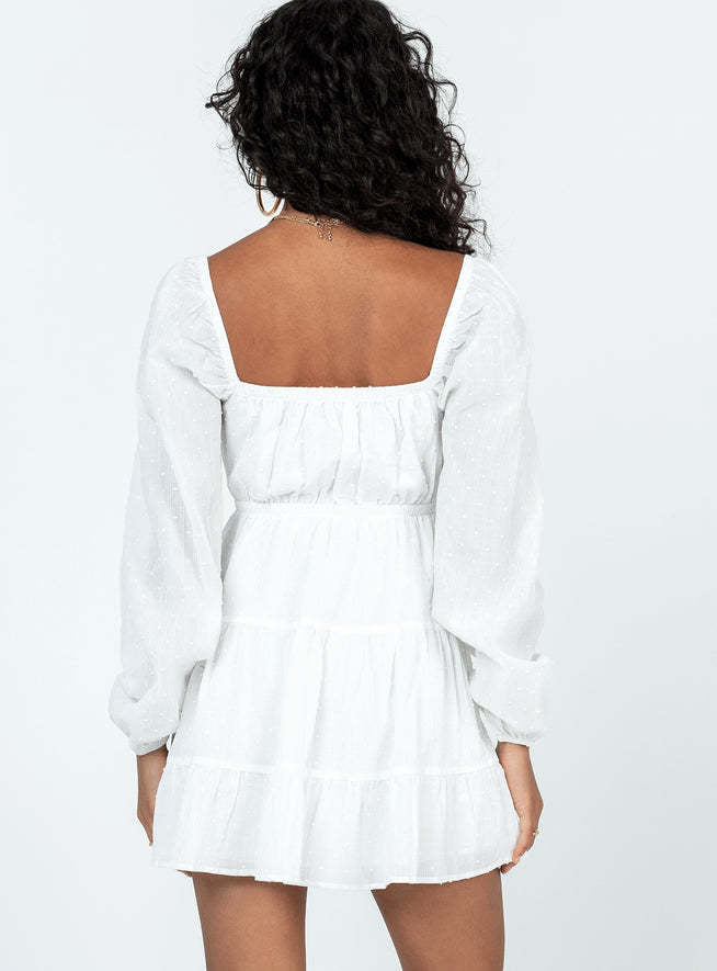 Damen luftiges Minikleid mit Cut-Out und Rüschendetails R&B