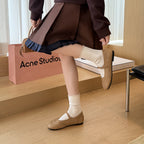 Damen Elegante Mary Jane Ballerinas mit feinen Lochmustern und modischem Riemchen R&B