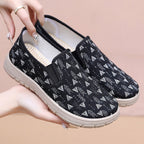 Damen Bequeme Slip-On Schuhe mit farbenfrohem Muster