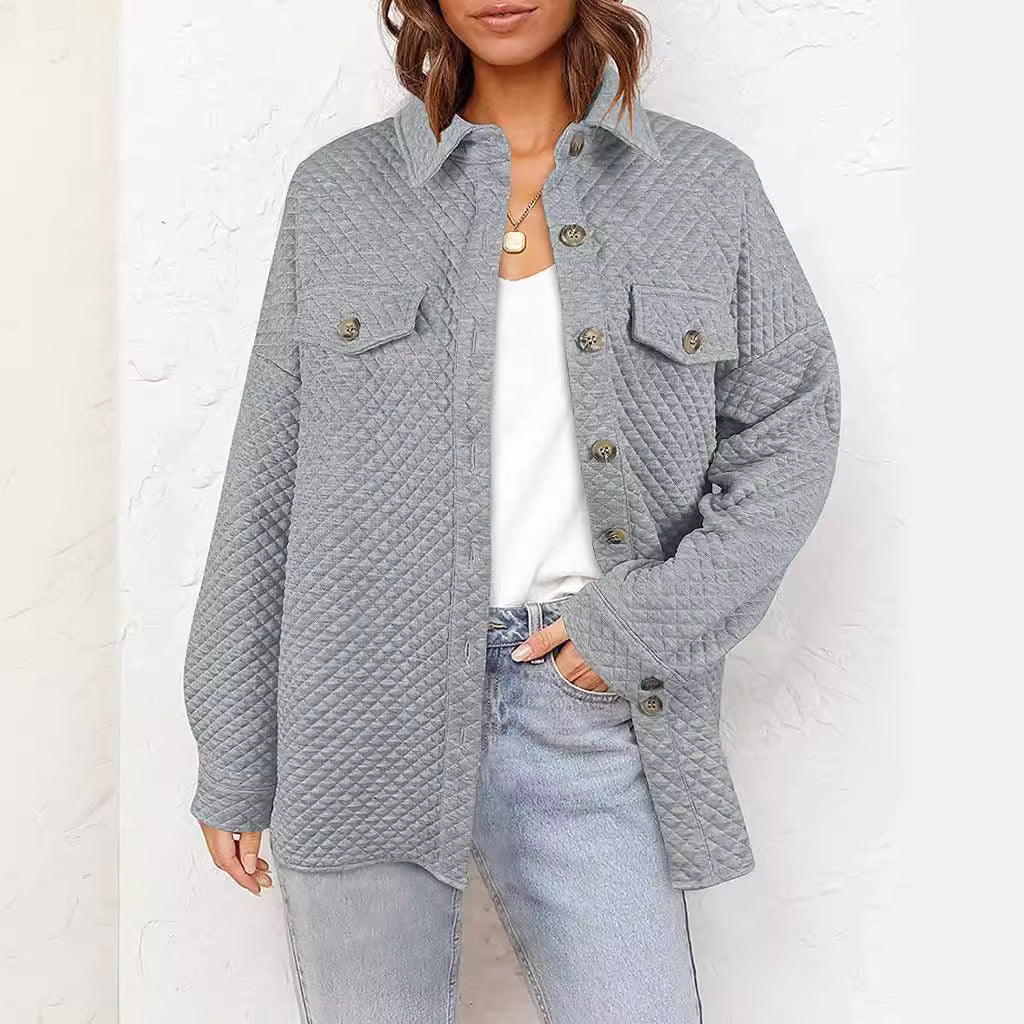 Damen lässige Steppjacke mit aufgesetzten Taschen R&B