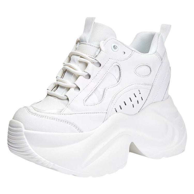 Damen sportliche Chunky Sneakers mit extragroßer Plateau-Sohle