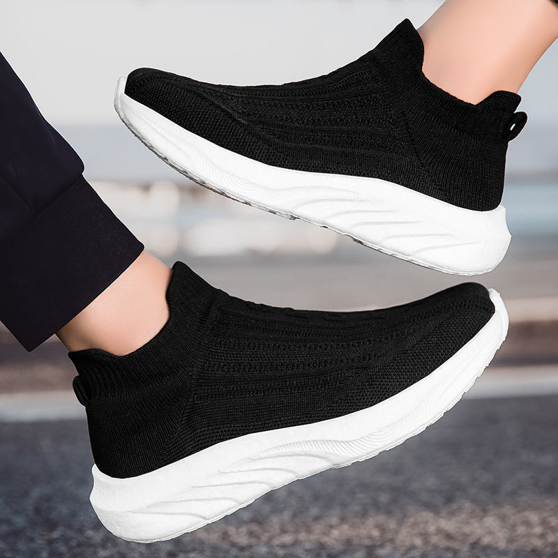 Damen Strick-Sneaker mit rutschfestem Profil und atmungsaktiver Obermaterialstruktur