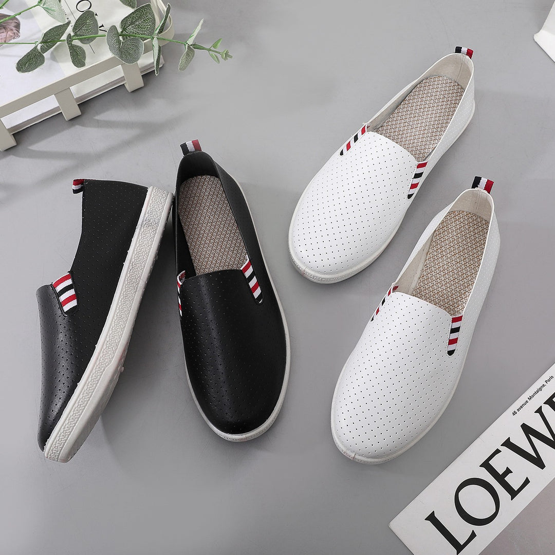 Damen komfortable Slip-On Schuhe mit perforiertem Obermaterial R&B