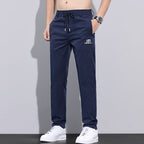 Herren Sportliche Freizeithose mit verstellbarem Kordelzug und seitlichen Reißverschlusstaschen R&B