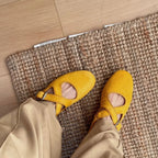 Damen Ballerinas mit elegantem Riemen und geschwungener Form R&B