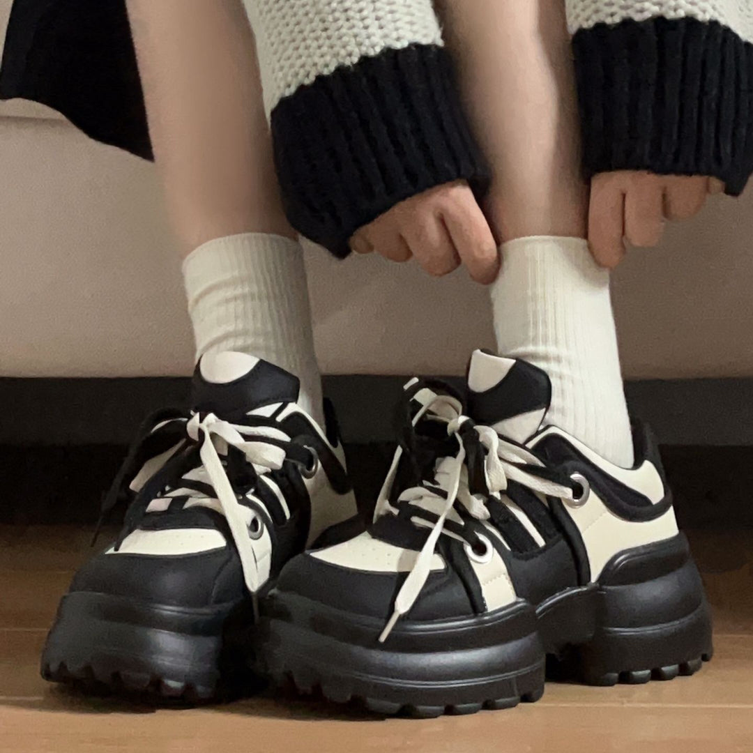 Damen Sportliche Chunky Sneakers mit rutschfester Laufsohle und atmungsaktivem Obermaterial R&B