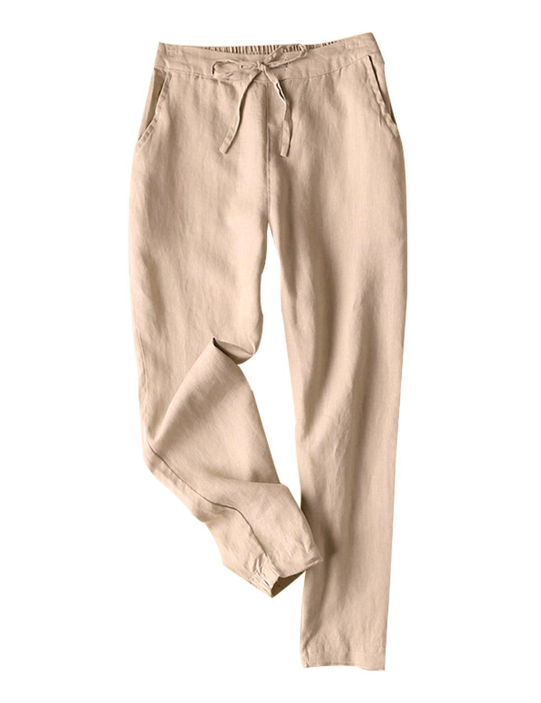 Damen Leichte Chinohose aus atmungsaktivem Leinenmix mit verstellbarem Bund R&B