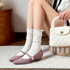 Damen elegante Ballerinas mit einem stilvollen Riemen von