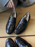 Damen Mokassins mit luxuriösem Innenfutter und eleganter Schmuckschließe R&B