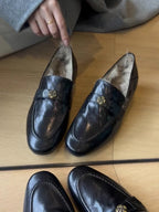 Damen Mokassins mit luxuriösem Innenfutter und eleganter Schmuckschließe R&B