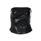 Damen ärmelloses Satin-Top mit elegantem Raffungselement R&B
