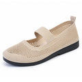 Damen Strick-Ballerinas mit elastischem Riemen R&B