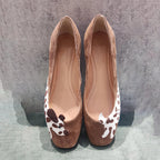 Damen Elegante und verspielte Ballerinas mit tierischen Applikationen R&B