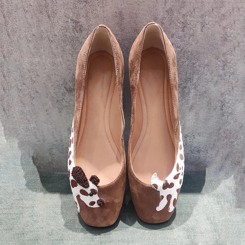 Damen Elegante und verspielte Ballerinas mit tierischen Applikationen R&B