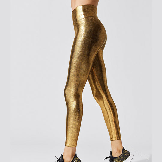 Damen Hochglänzende Leggings im eleganten Design R&B