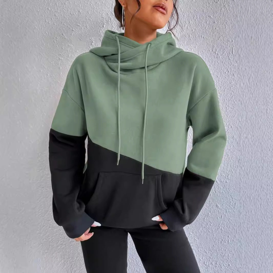 Damen Hoodie mit hochgeschlossenem Kragen R&B