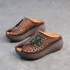 Damen Modische Clogs mit floraler Applikation und atmungsaktivem Design R&B