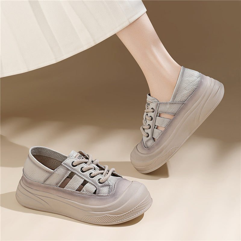 Damen modische Plateausneaker mit atmungsaktivem Obermaterial R&B