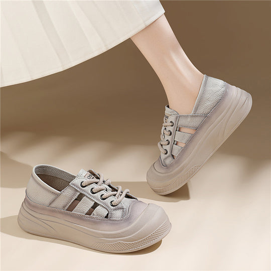 Damen modische Plateausneaker mit atmungsaktivem Obermaterial R&B