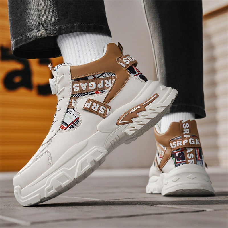 Damen Modische High-Top Sneakers mit stabiler Sohle und innovativem Schnellschnürsystem R&B