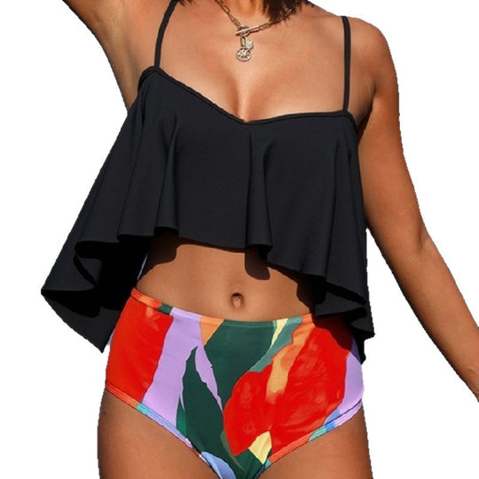Damen Bikini-Set mit modischem Oversize-Oberteil und figurfreundlichem Unterteil R&B