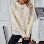 Damen Strickpullover mit modernem Strukturmuster und bequemer Passform