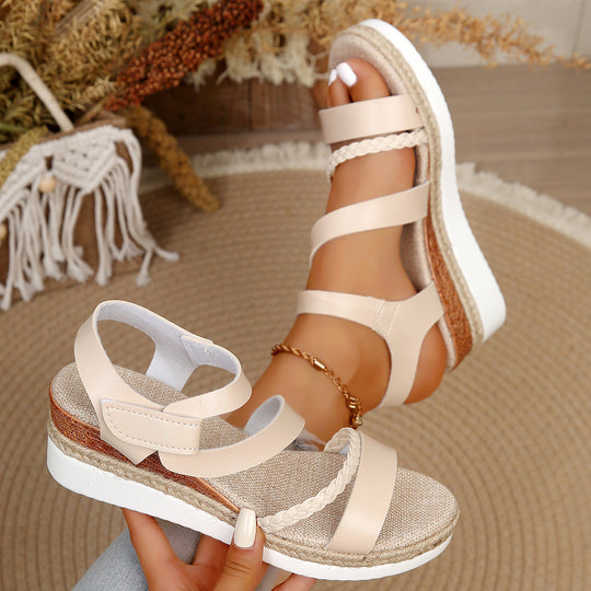 Damen Sportliche Sandalen mit geflochtenem Riemendesign und luftiger Sohle R&B