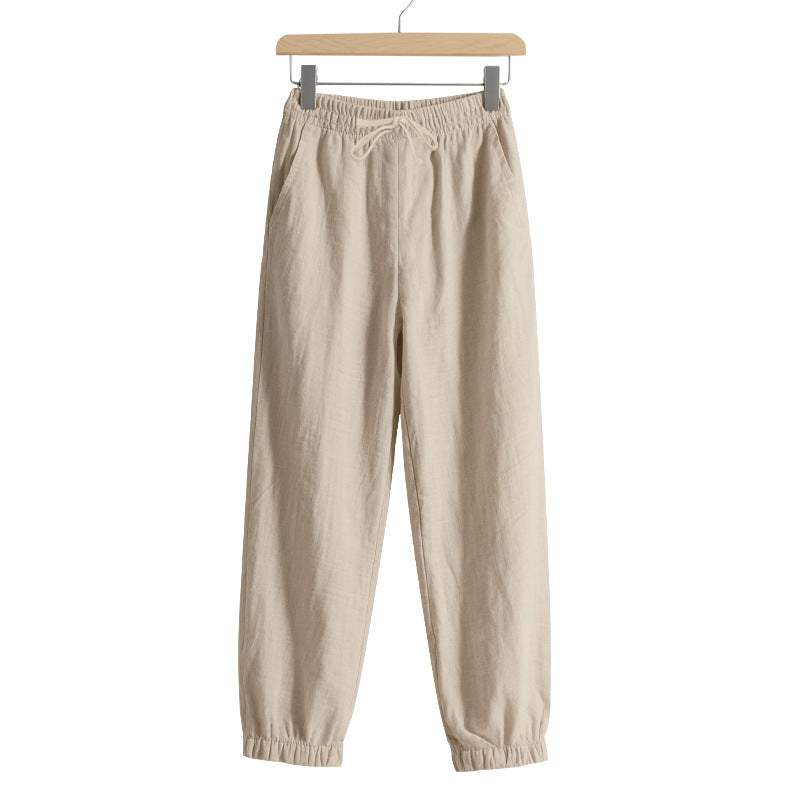 Damen lockere Freizeit-Hose mit elastischem Bund und verstellbarem Kordelzug R&B
