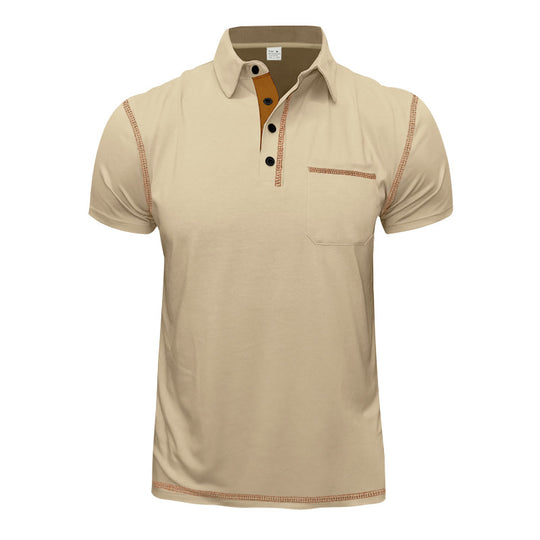 Herren Poloshirt mit modernem Kragen und praktischen Knopfdetails R&B