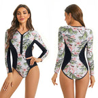Damen Surfanzug mit floralem Muster und sportlichem Schnitt R&B