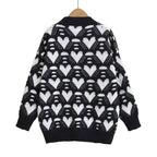 Damen Strickjacke mit Herzenmuster R&B