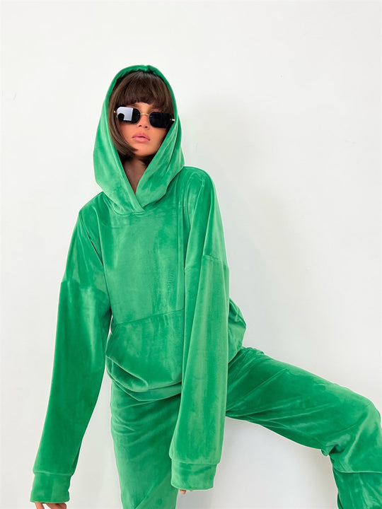 Damen Kuscheliges Hoodie und Jogginghose Set R&B