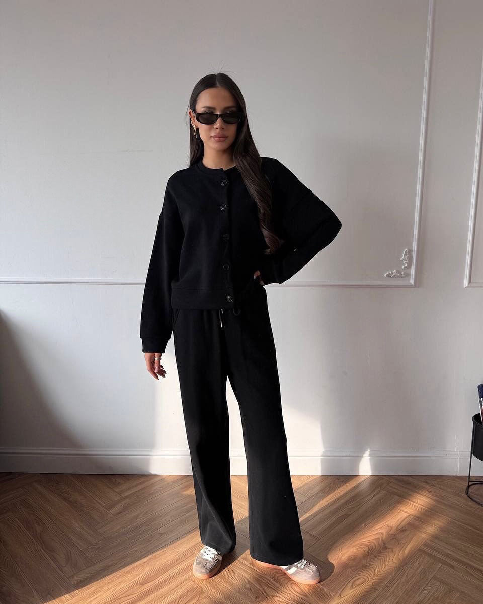 Damen lässiger Cardigan und Jogginghose Set R&B