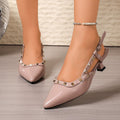 Damen Slingback-Pumps mit Nieten-Design R&B